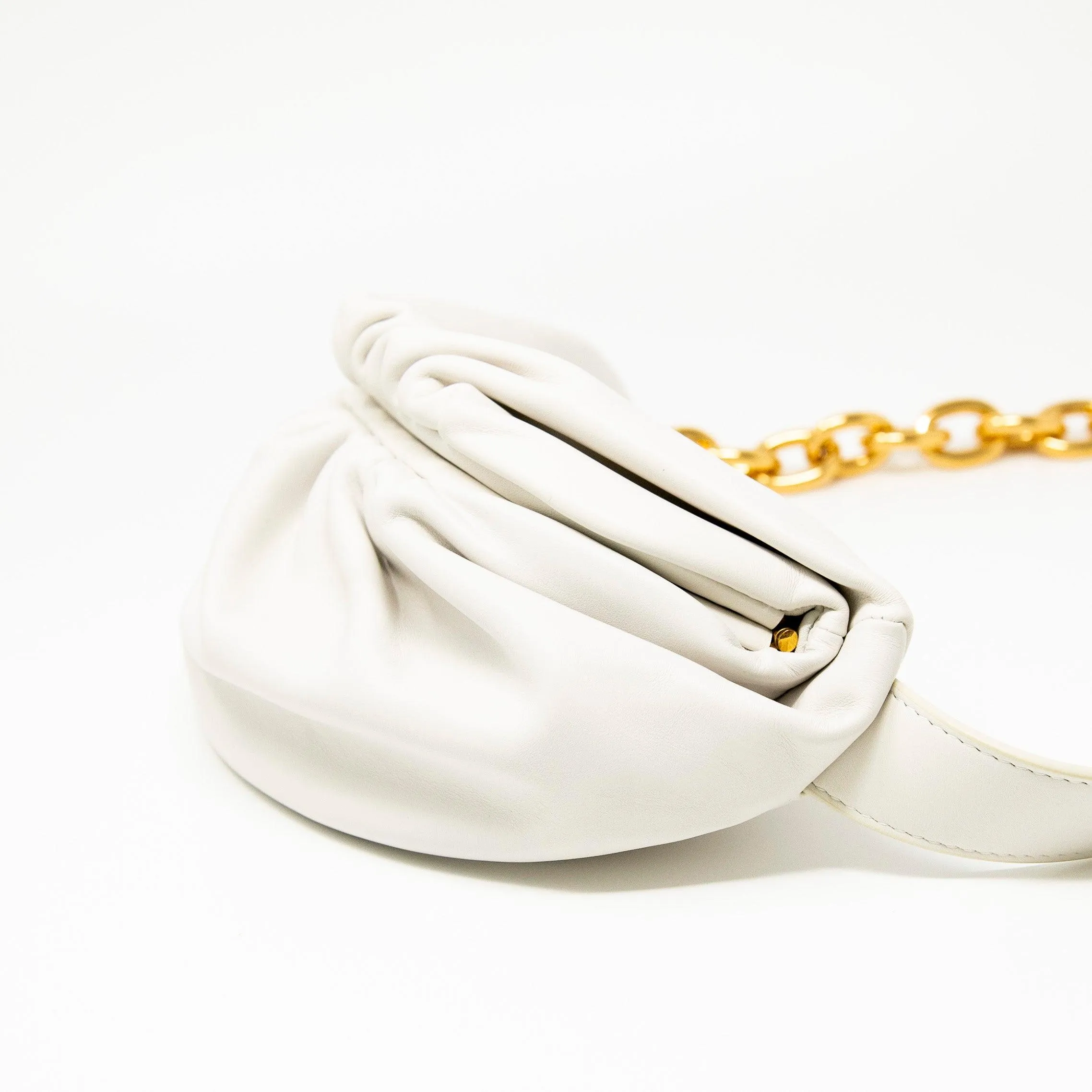 Bottega Veneta White Belt Chain Pouch