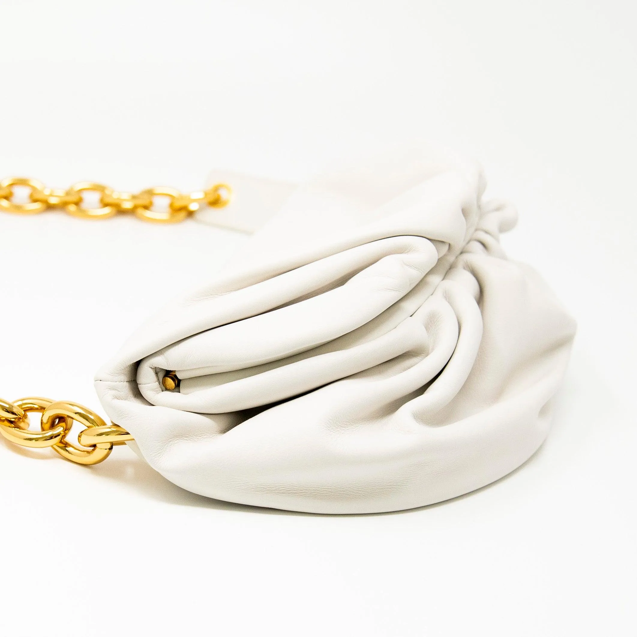 Bottega Veneta White Belt Chain Pouch