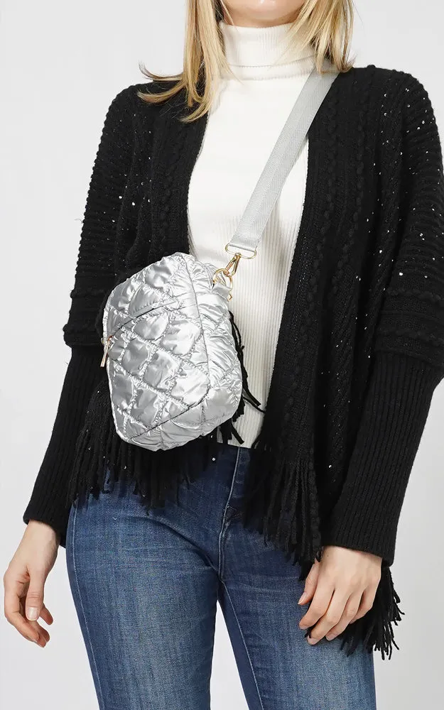 EBG10714 GLOSSY PUFFY MINI CROSSBODY BAG