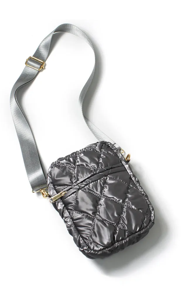 EBG10714 GLOSSY PUFFY MINI CROSSBODY BAG