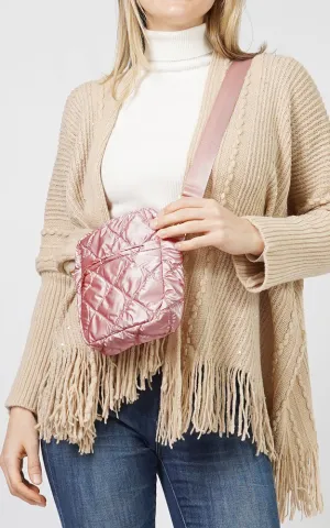 EBG10714 GLOSSY PUFFY MINI CROSSBODY BAG