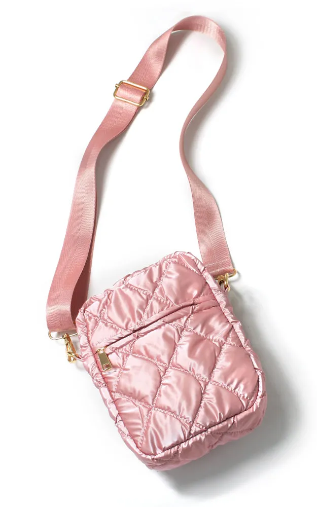 EBG10714 GLOSSY PUFFY MINI CROSSBODY BAG