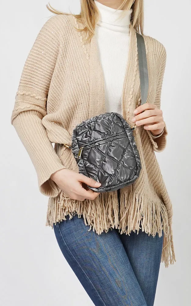EBG10714 GLOSSY PUFFY MINI CROSSBODY BAG