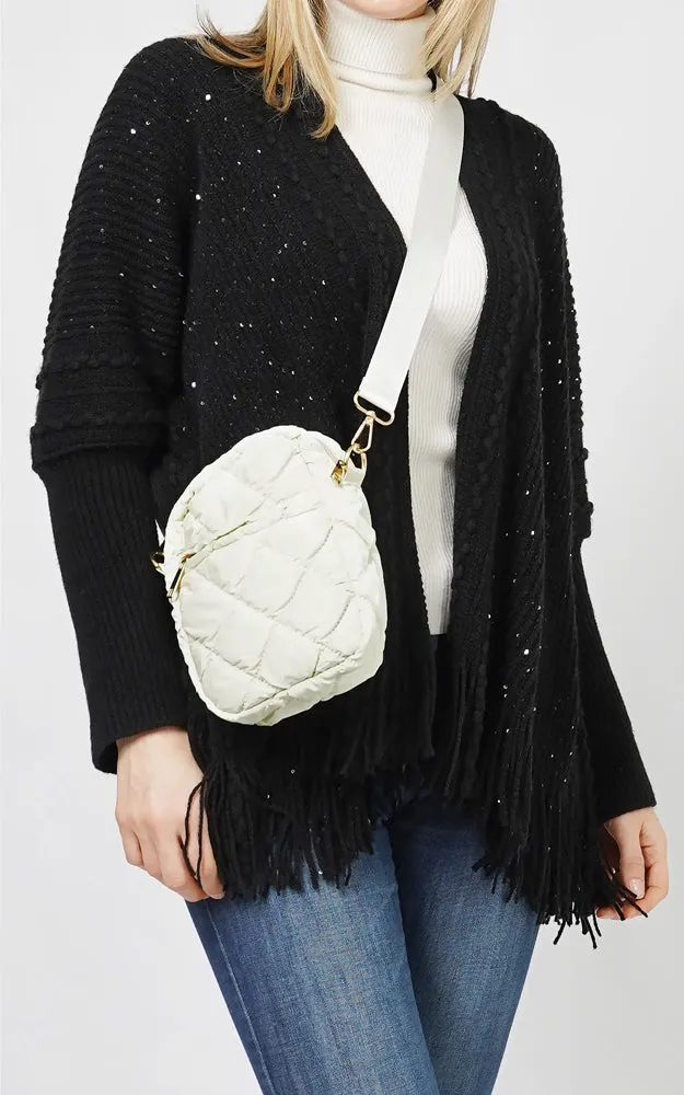 EBG10714 GLOSSY PUFFY MINI CROSSBODY BAG