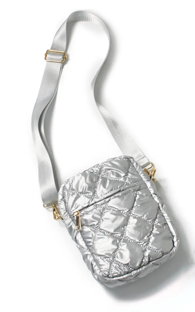 EBG10714 GLOSSY PUFFY MINI CROSSBODY BAG