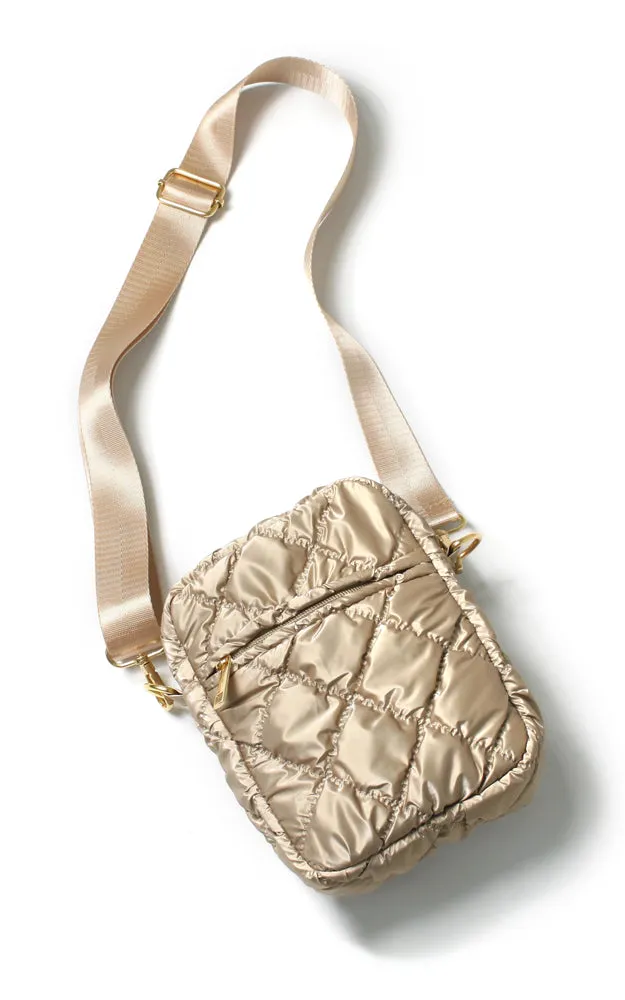 EBG10714 GLOSSY PUFFY MINI CROSSBODY BAG