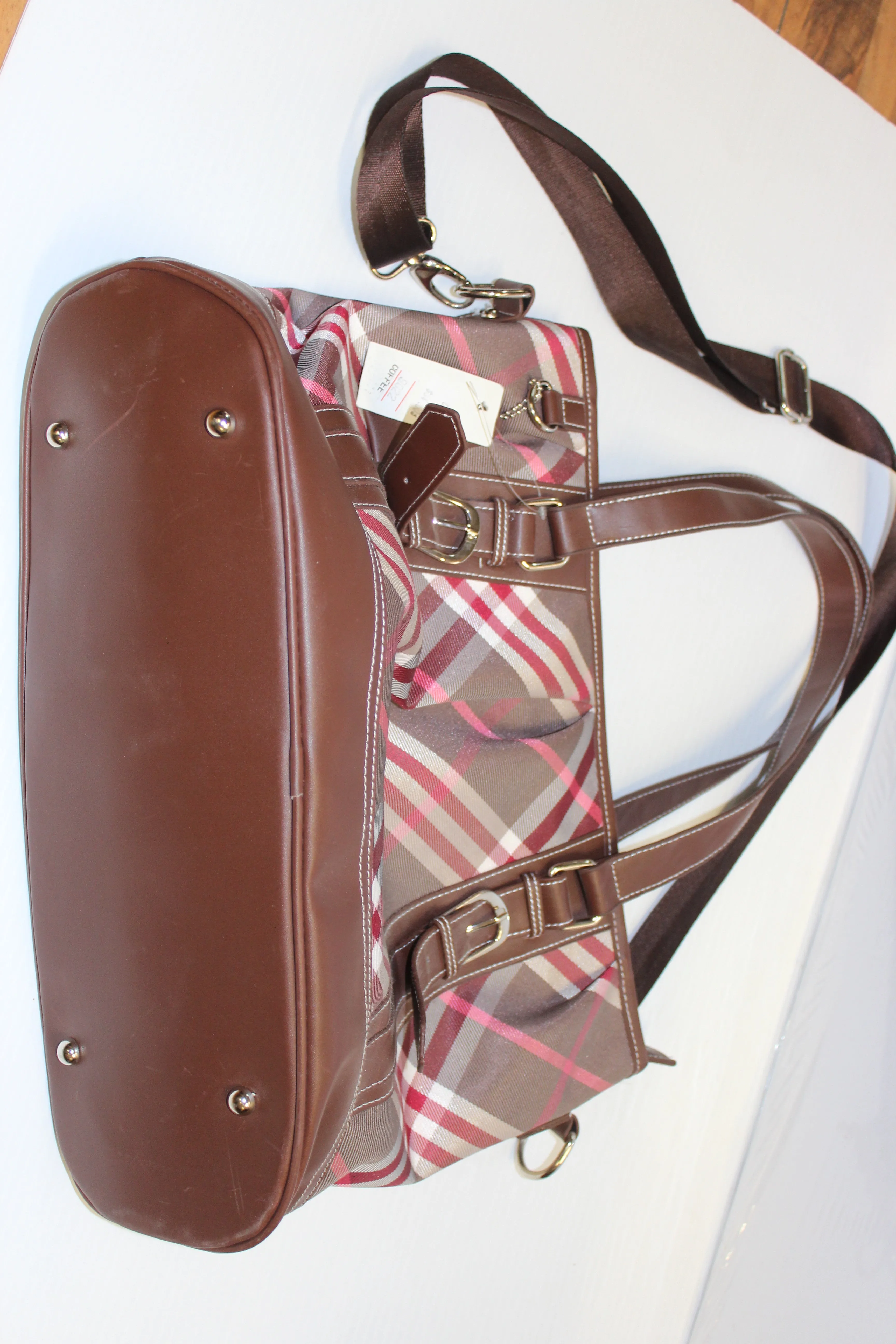 Large Purse - Check Pattern Handbag