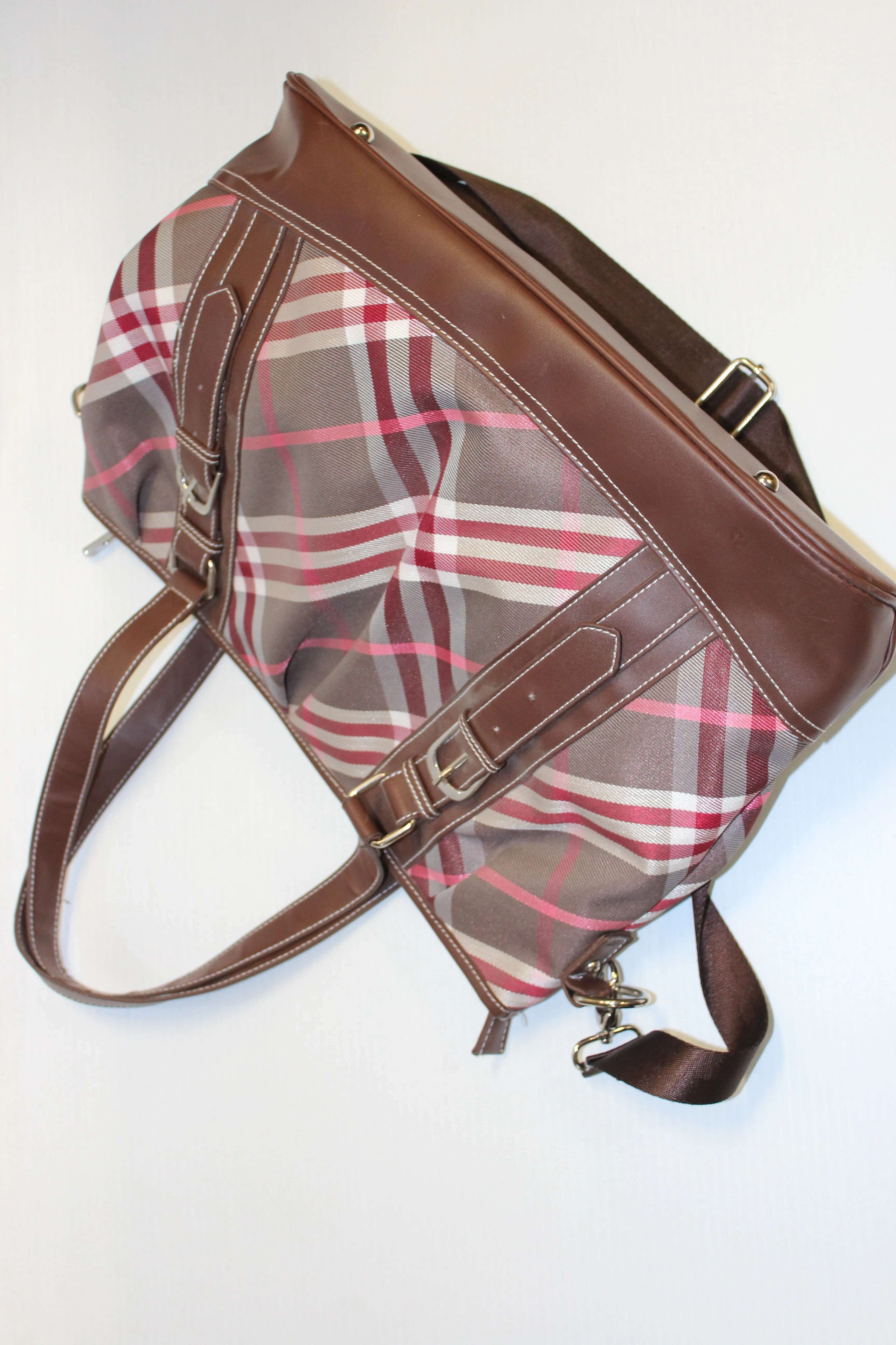 Large Purse - Check Pattern Handbag