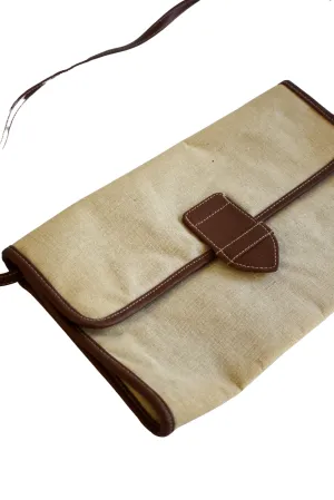 Linen canvas handbag