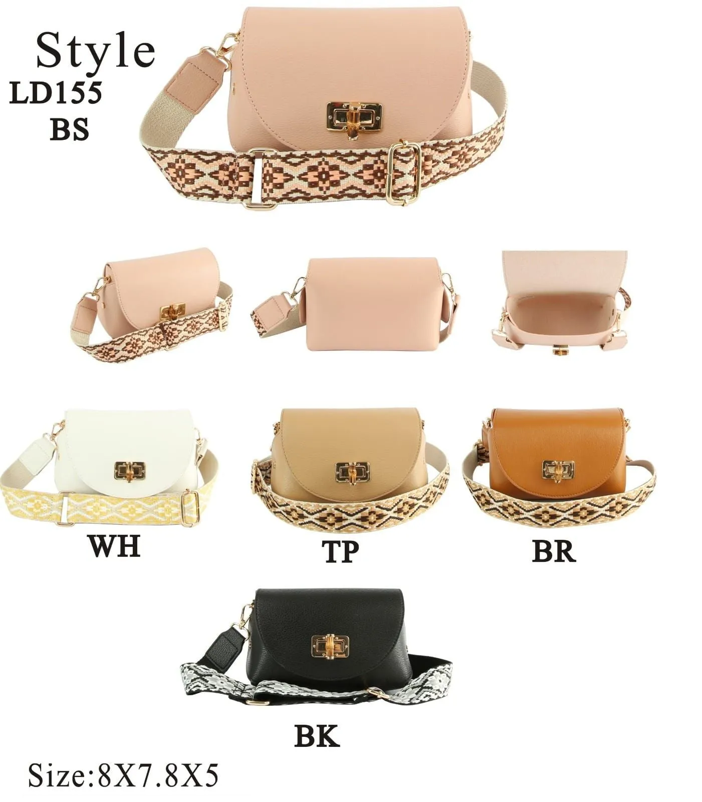 Mini  Crossbody With Bamboo Closure