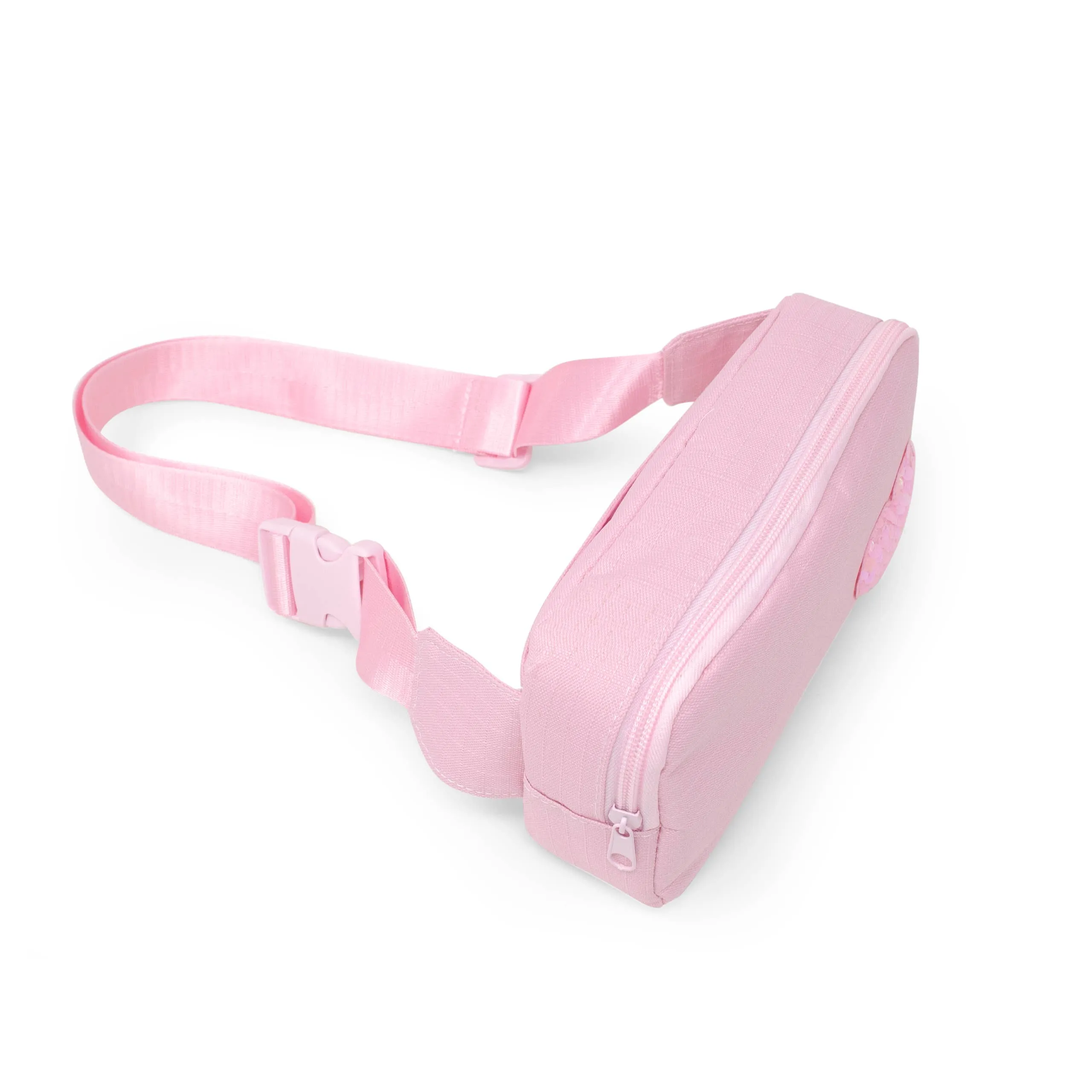 Sequin Heart Belt Bag for Kids: Pink